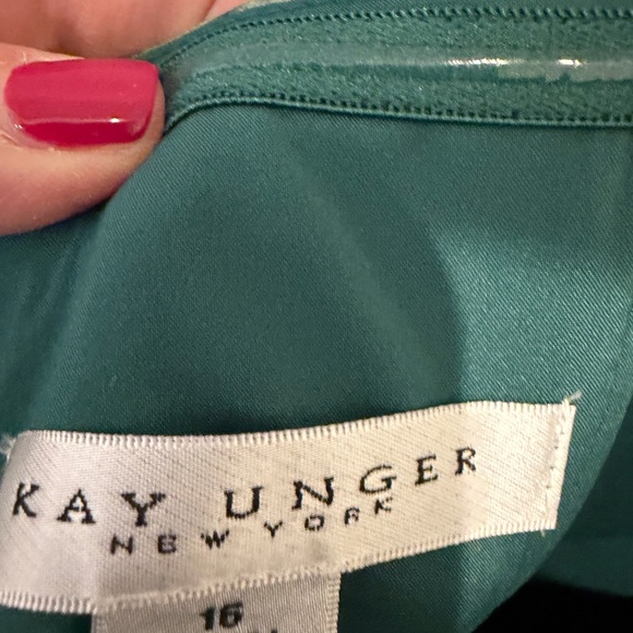 Kay Unger Adeline Mini Dress, Strapless NEW Deep green floral! - Picture 2 of 7